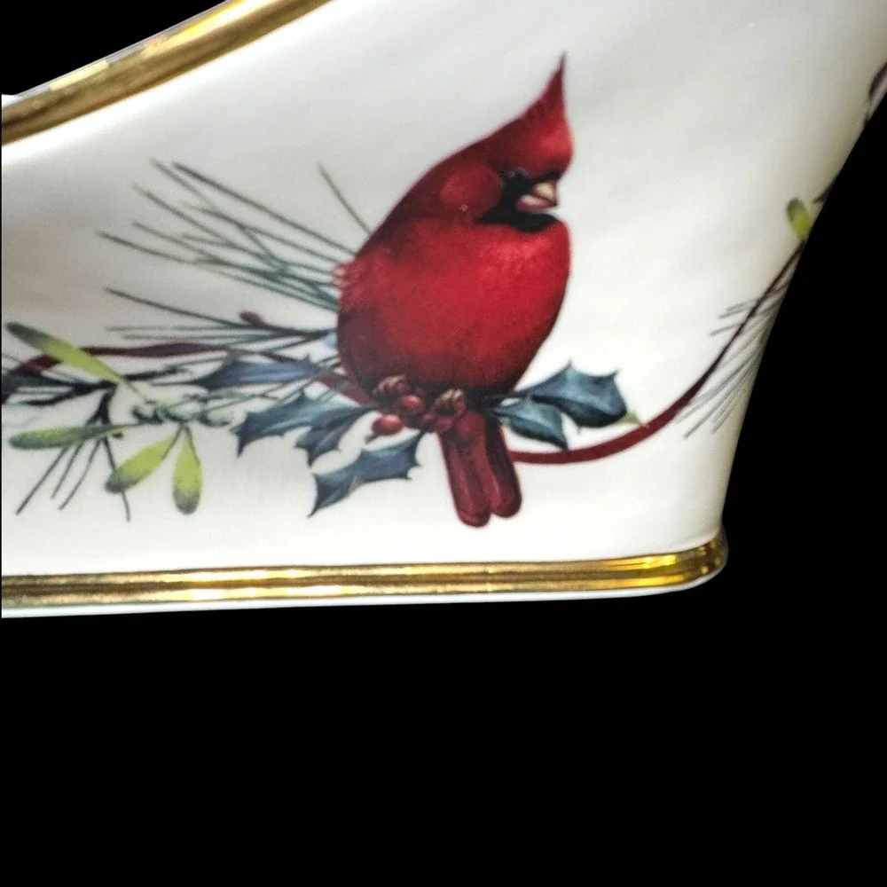 Lenox Winter Greetings Wine Caddy Red Cardinal Christmas‎